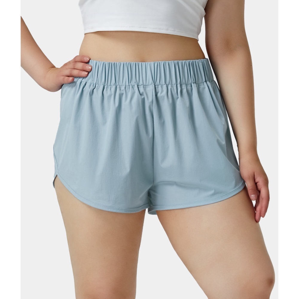Halara High Waisted Dolphin Hem Casual Shorts 2”